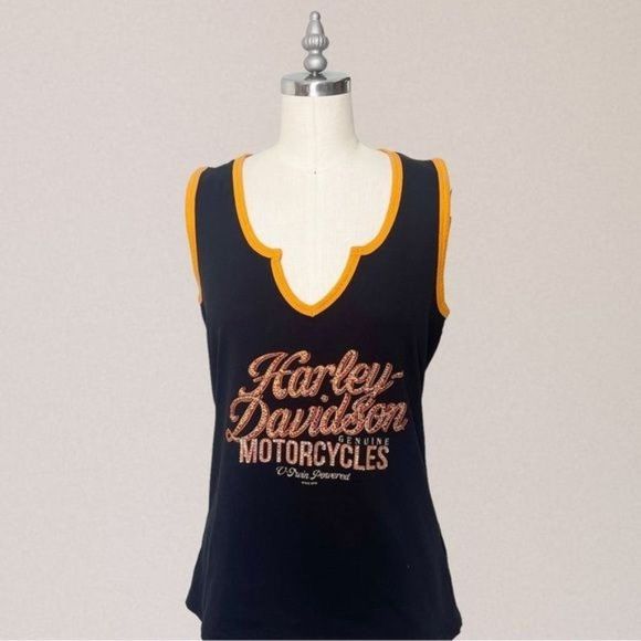 Harley-Davidson Tops - Harley Davidson Sequin Daytona Beach Tank Top Large